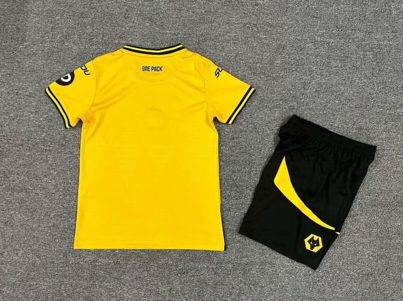 Wolves 24/25 Kids Home Soccer Jersey And Shorts