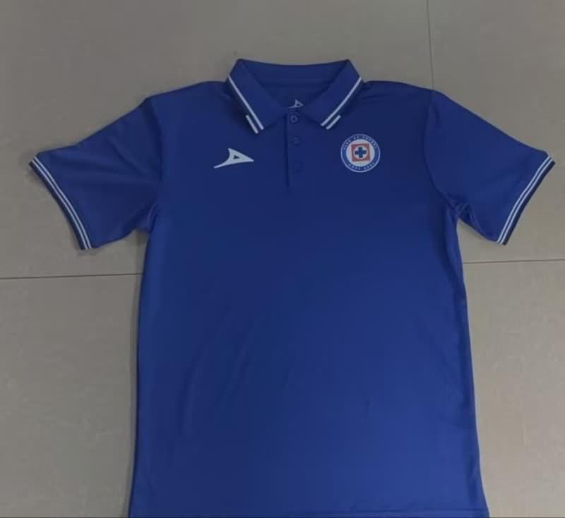 AAA(Thailand) Cruz Azul 24/25 Dark Blue Polo Soccer T-Shirt