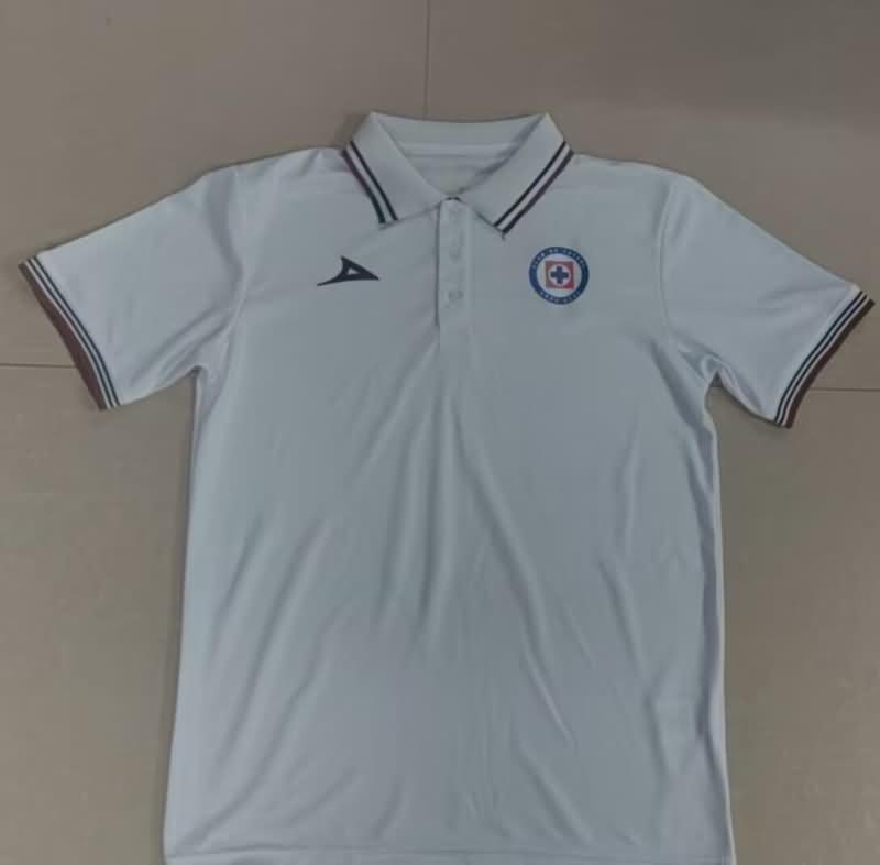 AAA(Thailand) Cruz Azul 24/25 White Polo Soccer T-Shirt