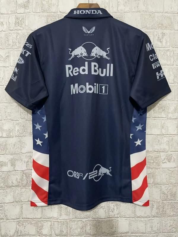 AAA(Thailand) Red Bull 2024 Dark Blue Polo Soccer T-Shirt