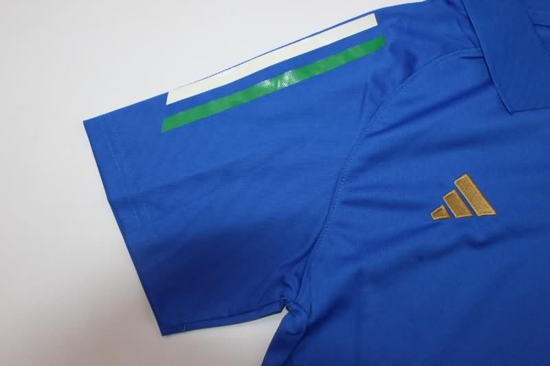 AAA(Thailand) Italy 2024 Blue Polo Soccer T-Shirt