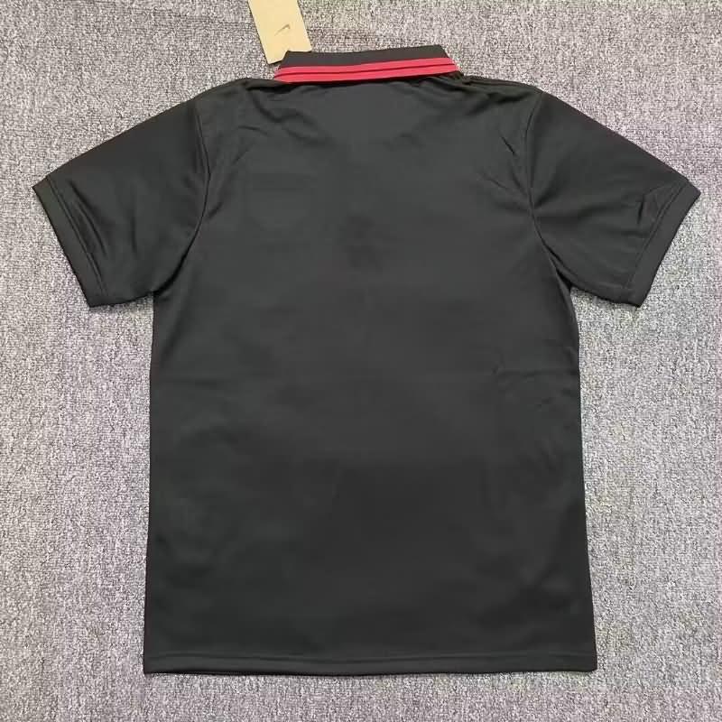 AAA(Thailand) Portugal 2024 Black Polo Soccer T-Shirt