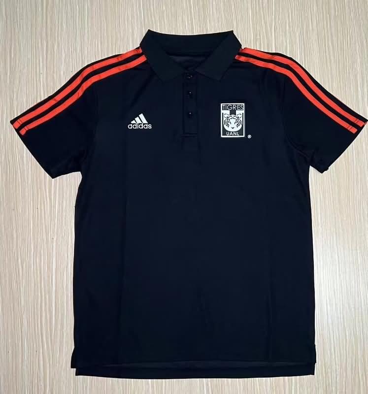 AAA(Thailand) Tigres UANL 24/25 Black Polo Soccer T-Shirt
