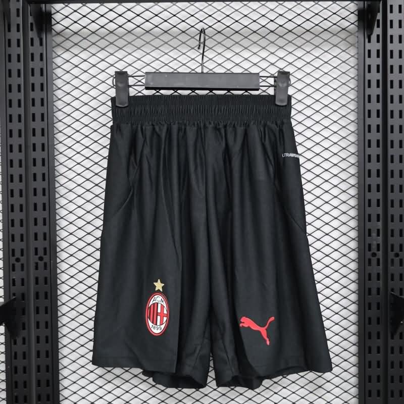 AAA(Thailand) AC Milan 24/25 Home Black Soccer Shorts (Player)