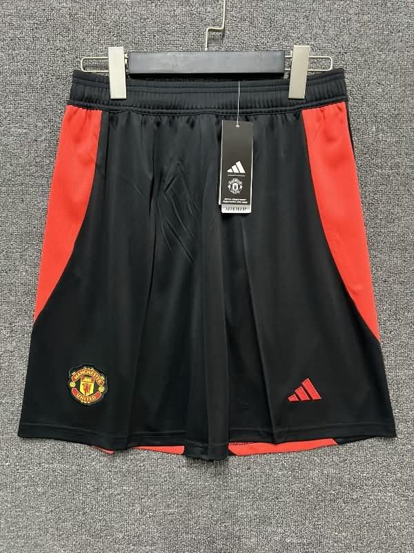 AAA(Thailand) Manchester United 24/25 Black Soccer Shorts