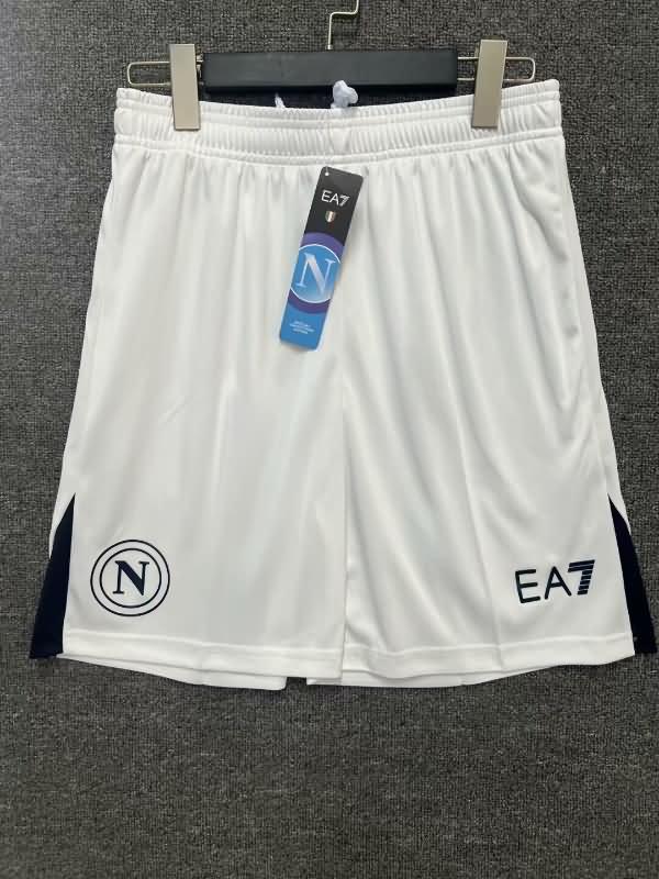 AAA(Thailand) Napoli 24/25 Away White Soccer Shorts