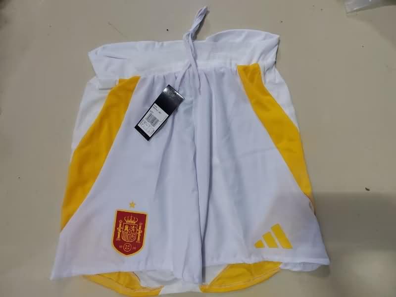 AAA(Thailand) Spain 2024 White Soccer Shorts (Player)