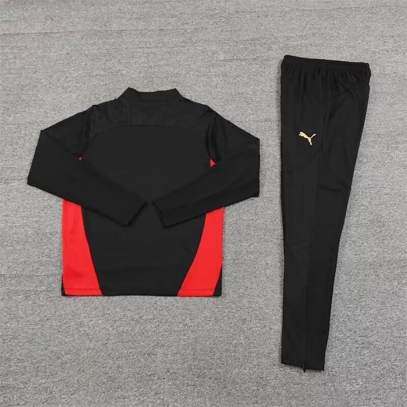 AAA(Thailand) AC Milan 24/25 Black Soccer Tracksuit