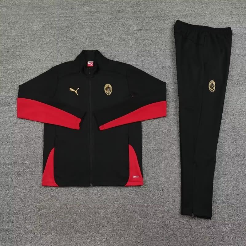 AAA(Thailand) AC Milan 24/25 Black Soccer Tracksuit 02