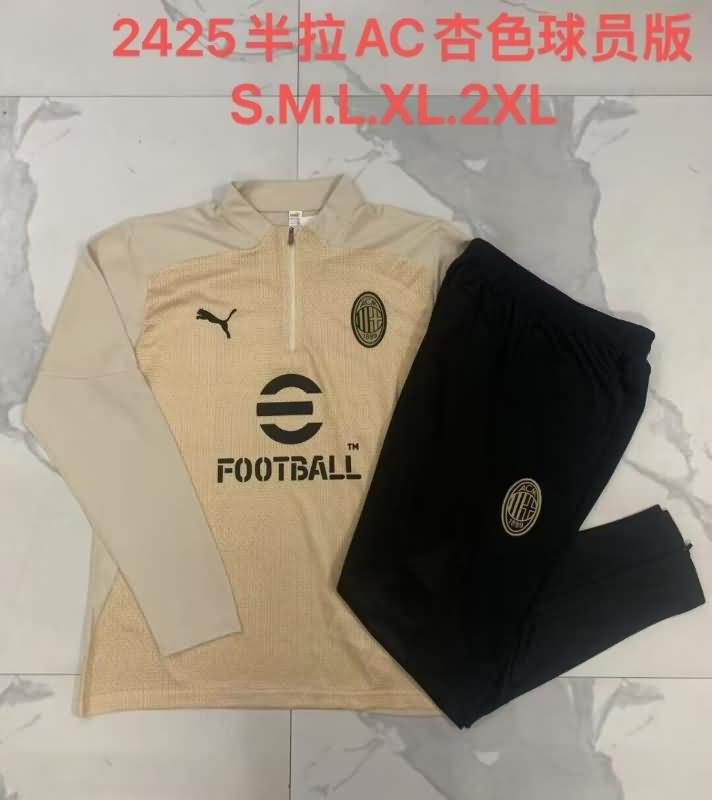 AAA(Thailand) AC Milan 24/25 Gold Soccer Tracksuit