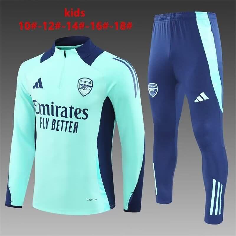 Arsenal 24/25 Kids Green Soccer Tracksuit