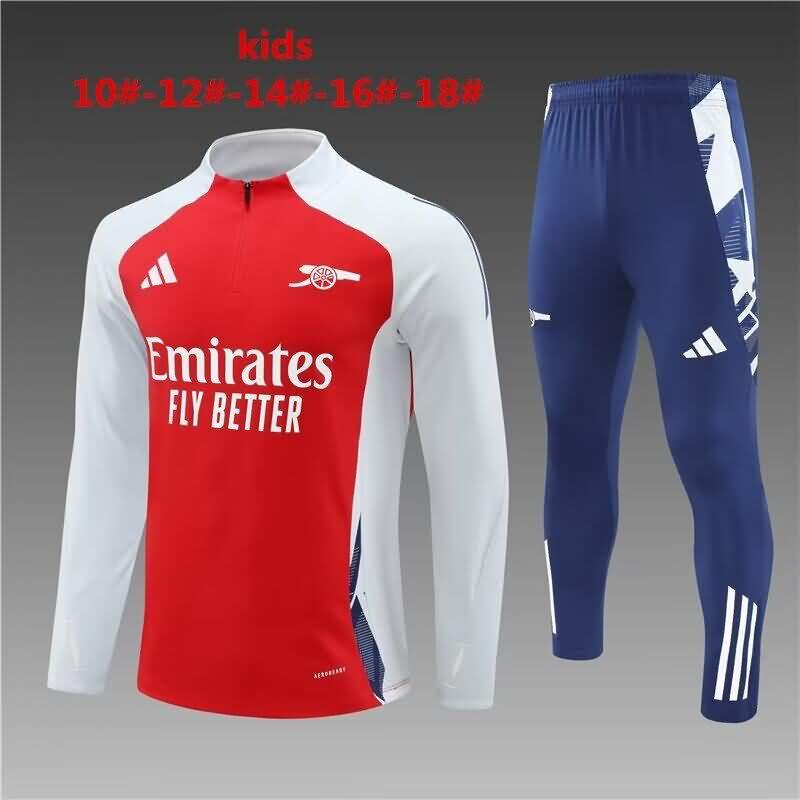 Arsenal 24/25 Kids Red Soccer Tracksuit