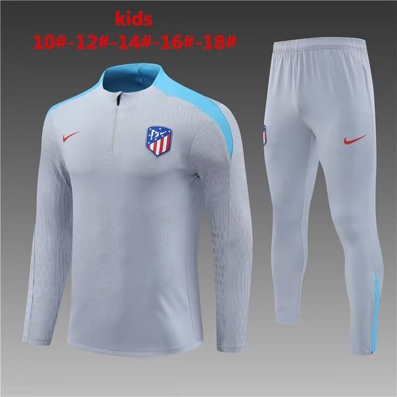 Atletico Madrid 24/25 Kids Grey Soccer Tracksuit