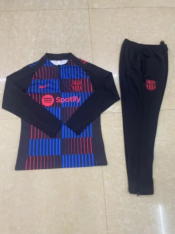 AAA(Thailand) Barcelona 24/25 Black Soccer Tracksuit 03