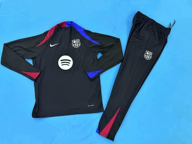 AAA(Thailand) Barcelona 24/25 Black Soccer Tracksuit 07