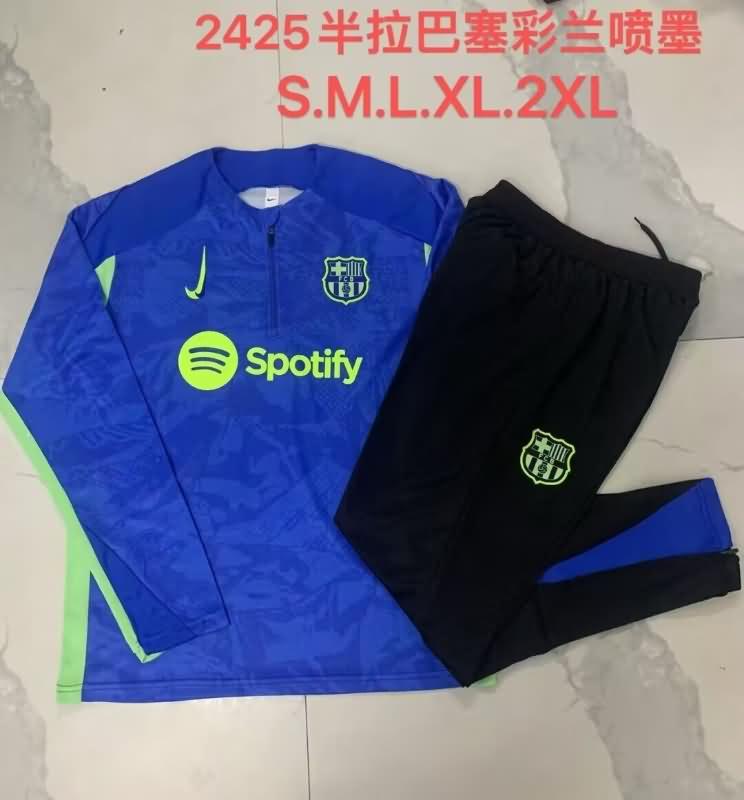 AAA(Thailand) Barcelona 24/25 Blue Soccer Tracksuit 02