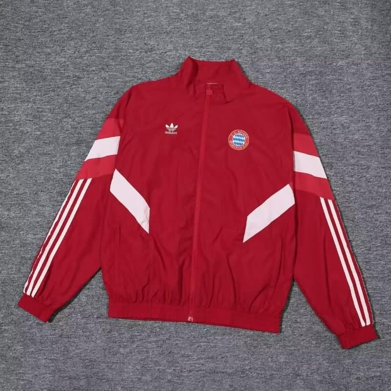 AAA(Thailand) Bayern Munich 24/25 Red Soccer Windbreaker Tracksuit