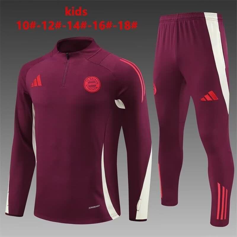 Bayern Munich 24/25 Kids Red Soccer Tracksuit