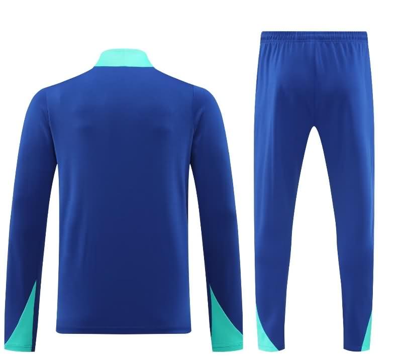 AAA(Thailand) Brazil 2024 Blue Soccer Tracksuit 04