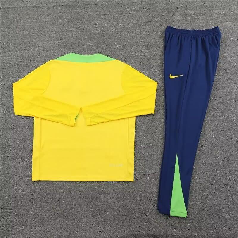 AAA(Thailand) Brazil 2024 Yellow Soccer Tracksuit