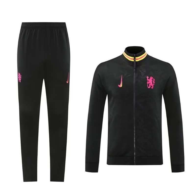 AAA(Thailand) Chelsea 24/25 Black Soccer Tracksuit