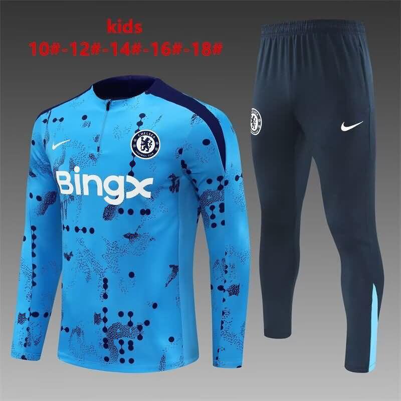 Chelsea 24/25 Kids Blue Soccer Tracksuit