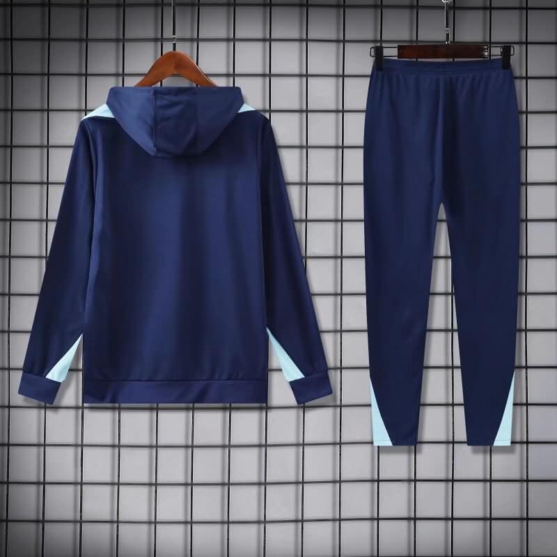 AAA(Thailand) France 2024 Dark Blue Soccer Tracksuit 03