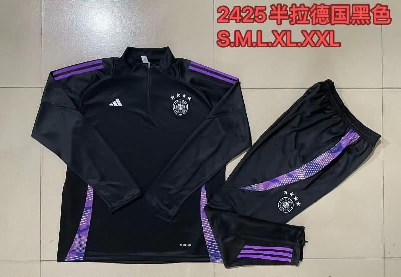 AAA(Thailand) Germany 2024 Black Soccer Tracksuit 02