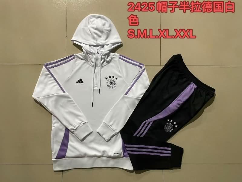 AAA(Thailand) Germany 2024 White Soccer Tracksuit 04