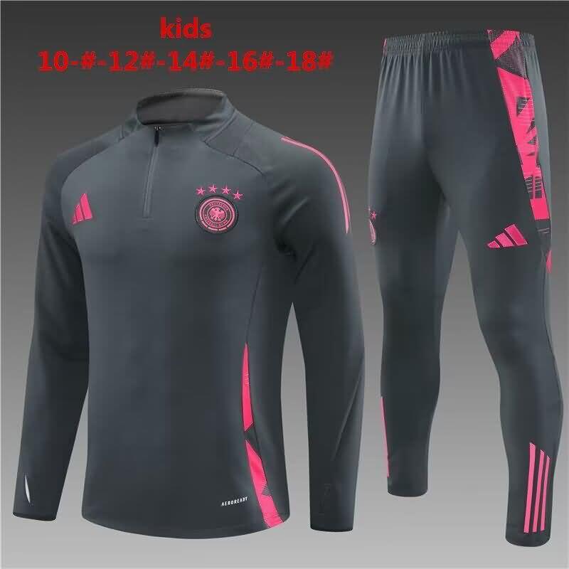 Germany 2024 Kids Grey Soccer Tracksuit