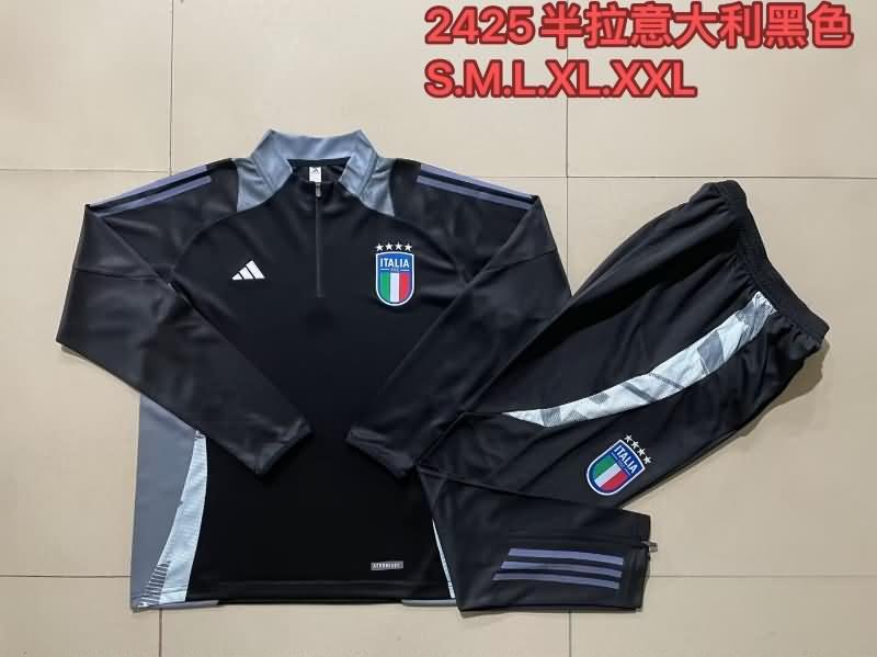 AAA(Thailand) Italy 2024 Black Soccer Tracksuit