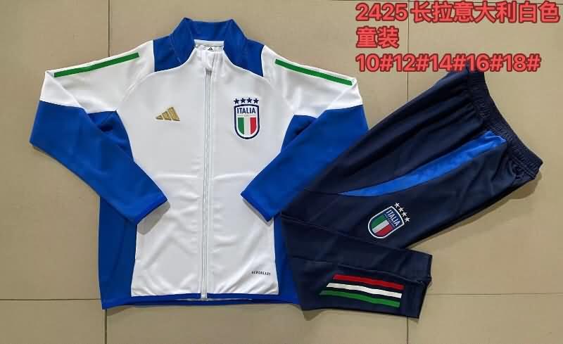 AAA(Thailand) Italy 2024 White Soccer Tracksuit 02