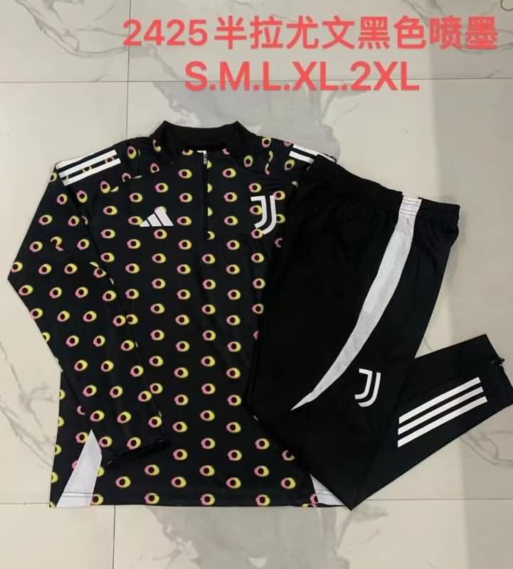 AAA(Thailand) Juventus 24/25 Black Soccer Tracksuit 02