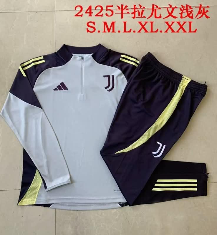 AAA(Thailand) Juventus 24/25 Grey Soccer Tracksuit