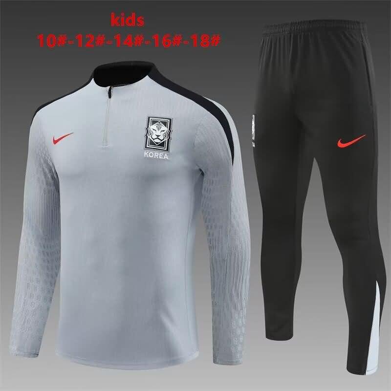 Korea 24/25 Kids Grey Soccer Tracksuit