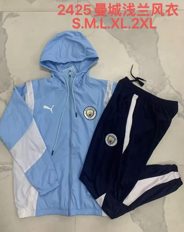 AAA(Thailand) Manchester City 24/25 Blue Soccer Tracksuit 03