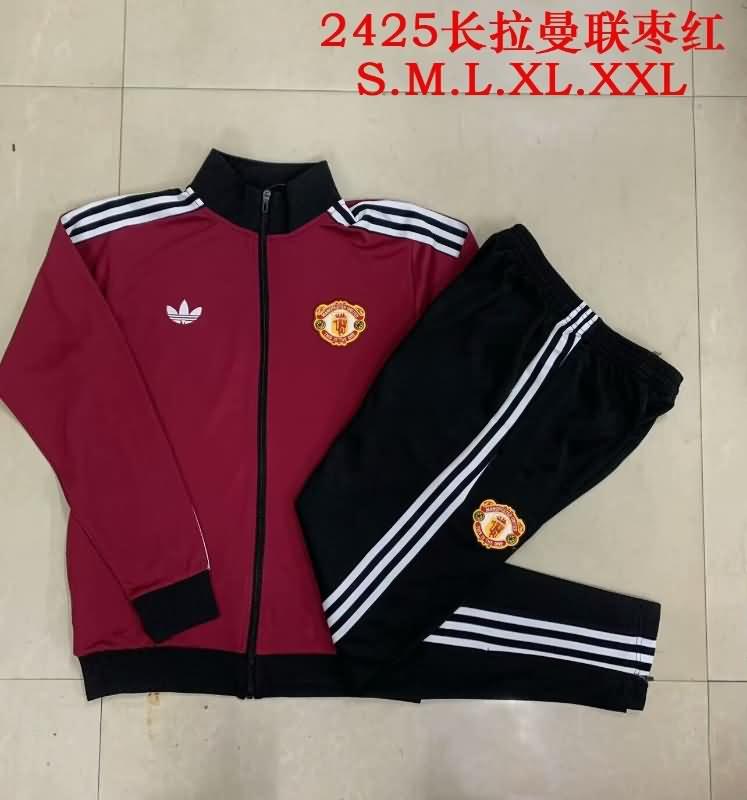 AAA(Thailand) Manchester United 24/25 Red Soccer Tracksuit 07