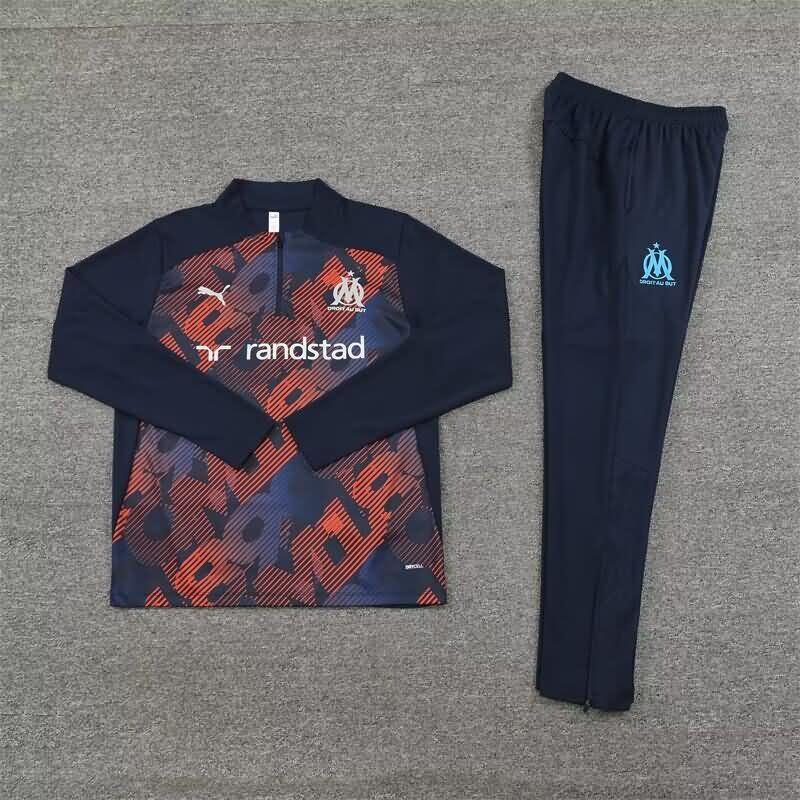 AAA(Thailand) Marseilles 24/25 Dark Blue Soccer Tracksuit 02