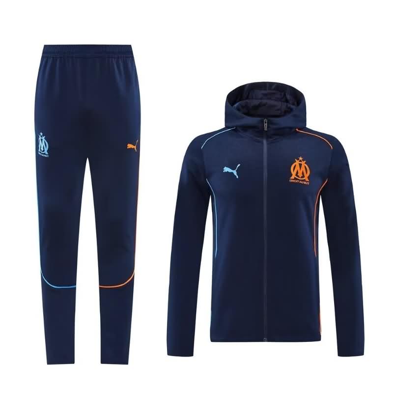 AAA(Thailand) Marseilles 24/25 Dark Blue Soccer Tracksuit 04