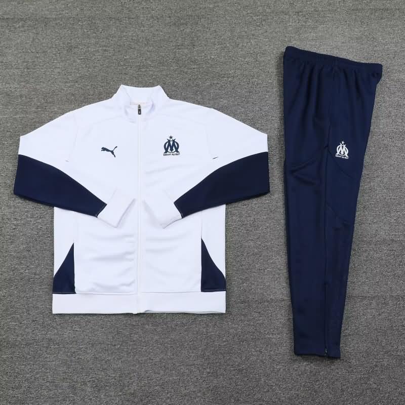 AAA(Thailand) Marseilles 24/25 White Soccer Tracksuit 02