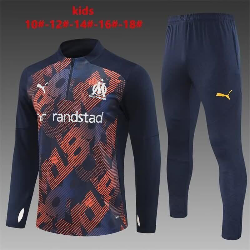 Marseilles 24/25 Kids Dark Blue Soccer Tracksuit