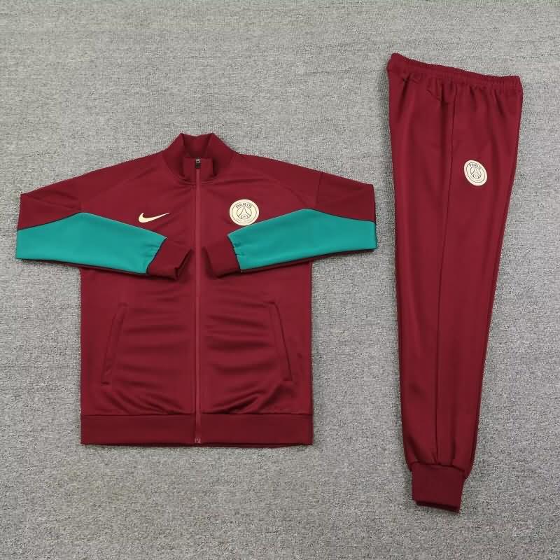 AAA(Thailand) PSG 24/25 Red Soccer Tracksuit