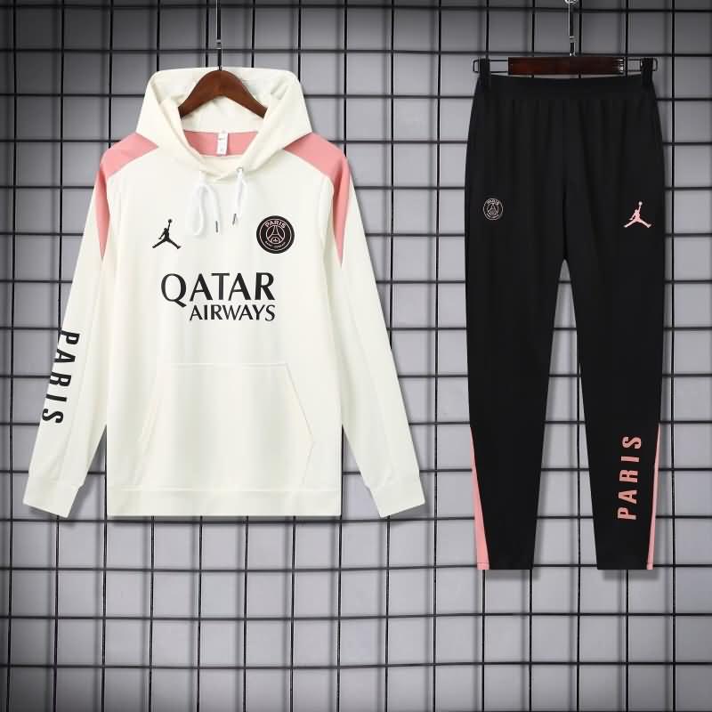 AAA(Thailand) PSG 24/25 White Soccer Tracksuit 05