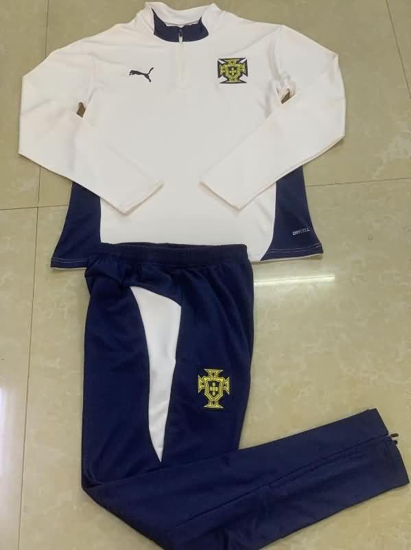 AAA(Thailand) Portugal 2024 White Soccer Tracksuit 02