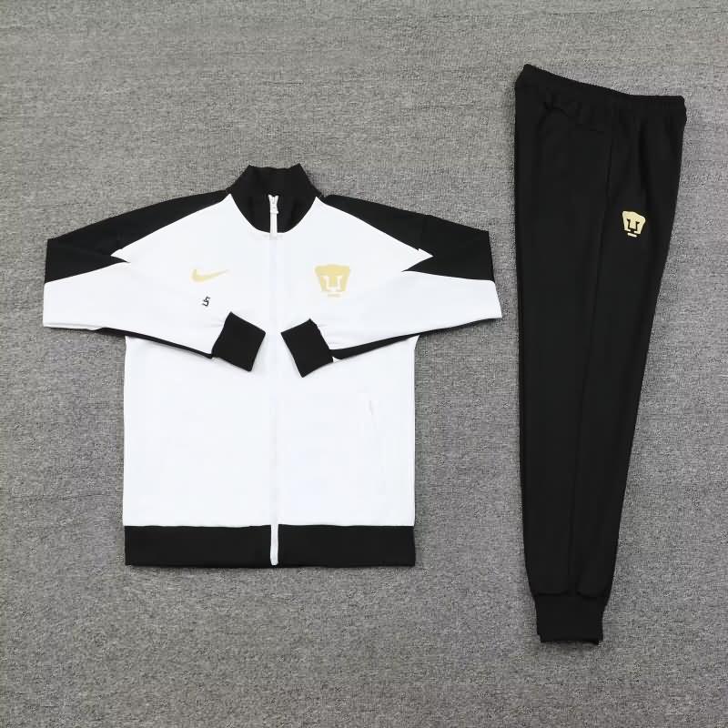 AAA(Thailand) Pumas UNAM 24/25 White Soccer Tracksuit