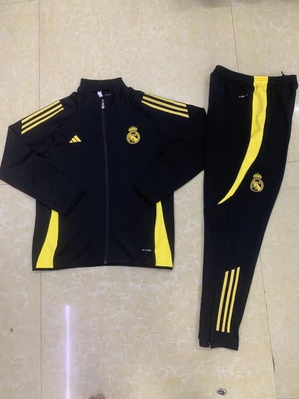 AAA(Thailand) Real Madrid 24/25 Black Soccer Tracksuit