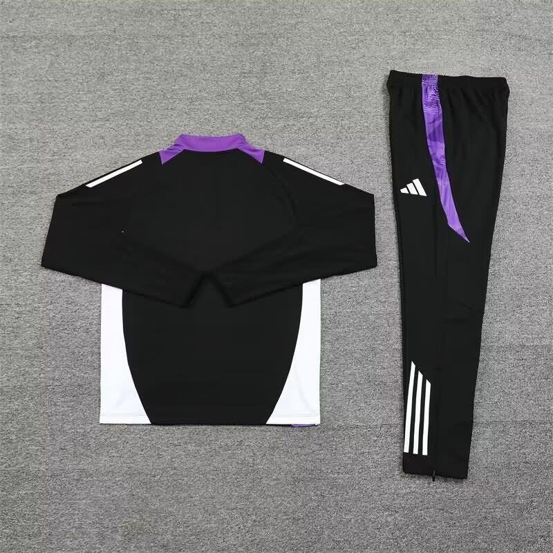 AAA(Thailand) Real Madrid 24/25 Black Soccer Tracksuit 05