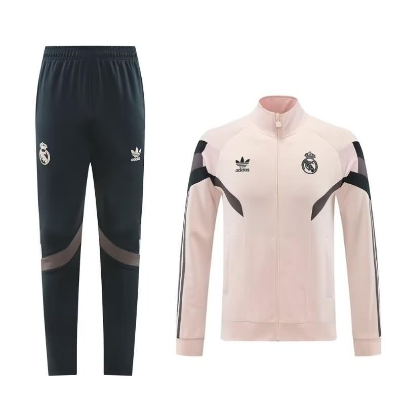 AAA(Thailand) Real Madrid 24/25 Beige Soccer Tracksuit 03