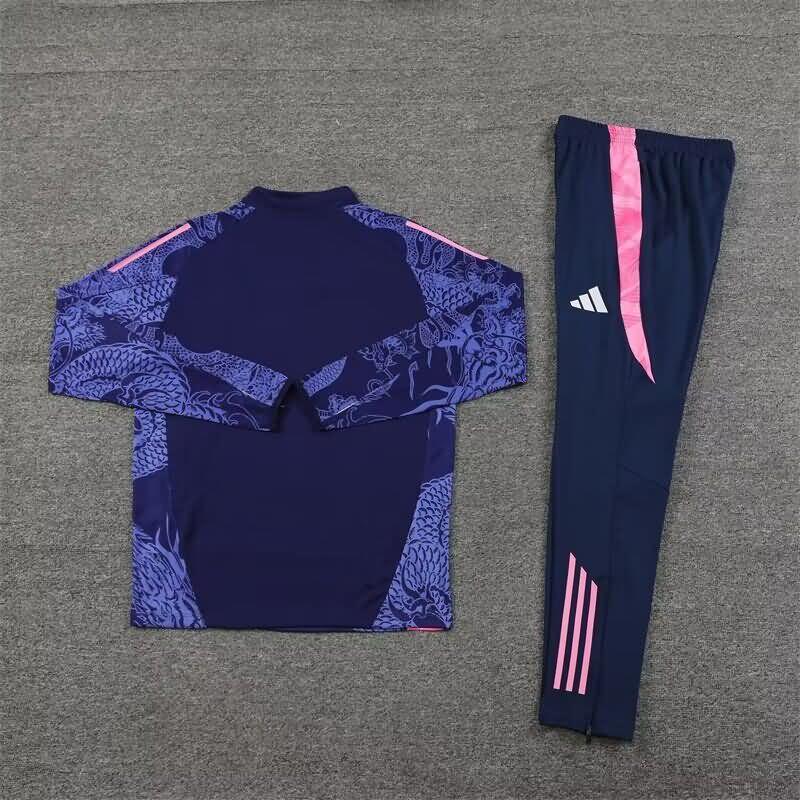 AAA(Thailand) Real Madrid 24/25 Dark Blue Soccer Tracksuit