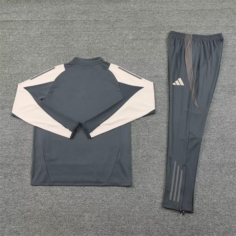 AAA(Thailand) Real Madrid 24/25 Grey Soccer Tracksuit